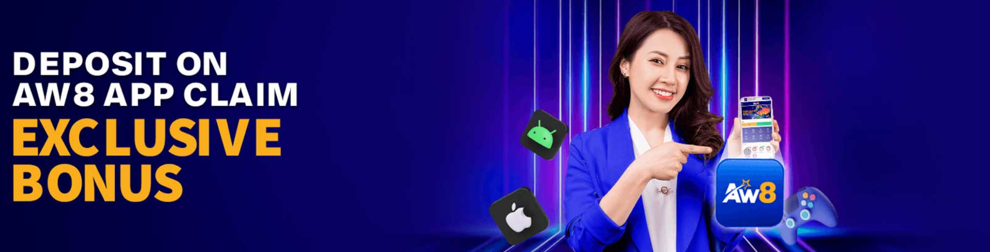 AW8 casino Malaysia welcome bonus banner