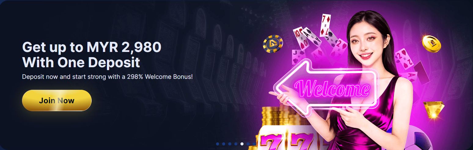 Gembet casino Malaysia welcome package banner