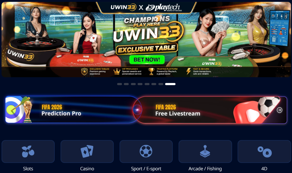 Uwin33 casino Malaysia welcome bonus banner